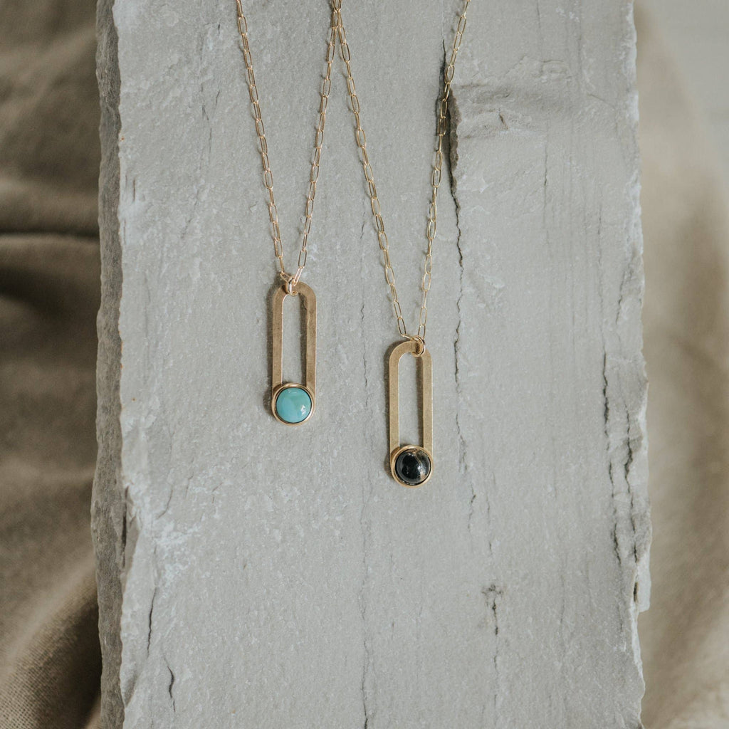 Gulch Necklace // Copper Obsidian // Demi-Fine Gold