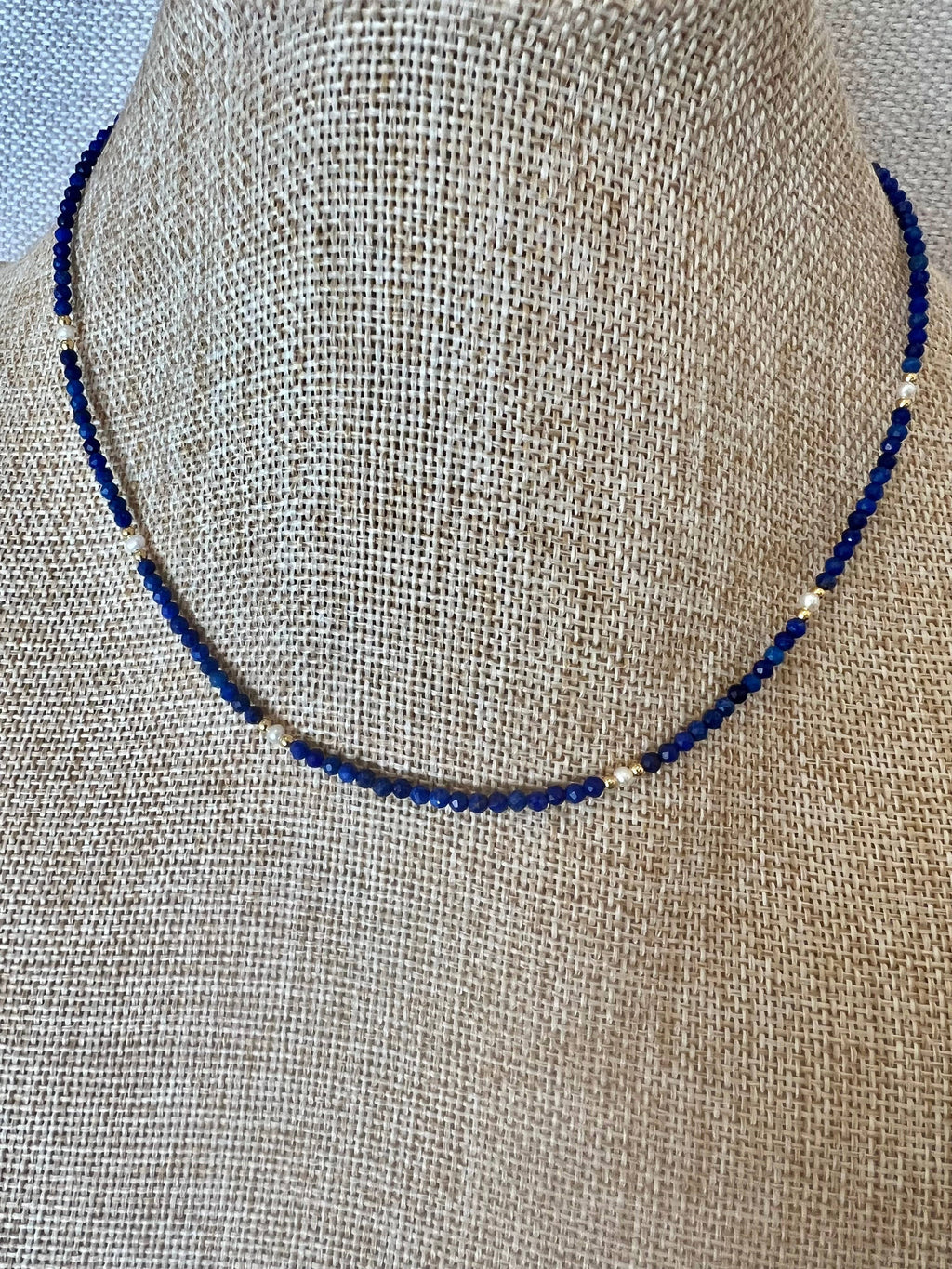 Baby Lapis Bead Necklace