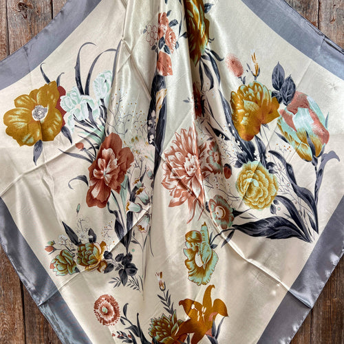 35X35"  Field of Wild Flowers Wild Rag/Scarf