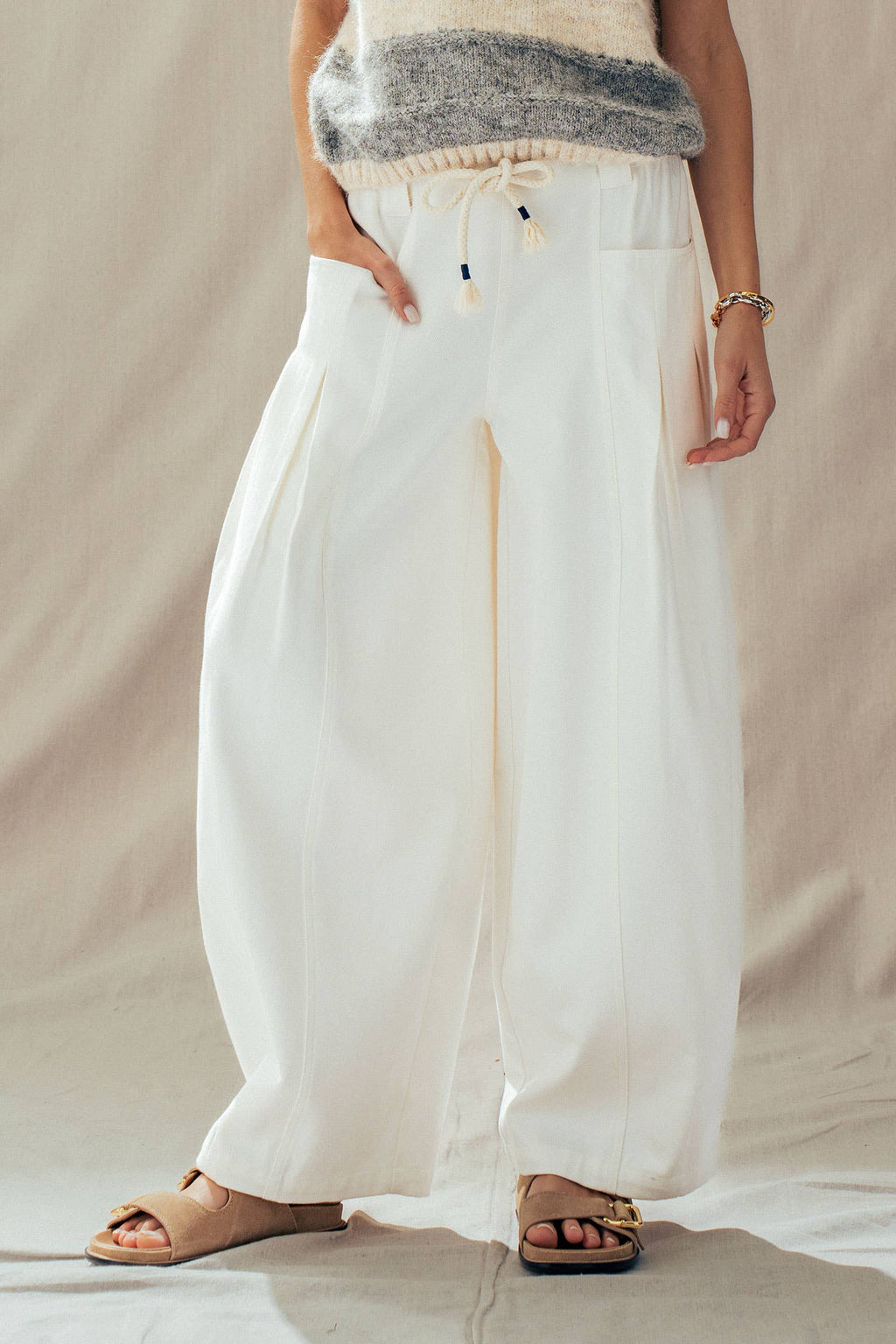 Rope Drawstring Balloon Pants