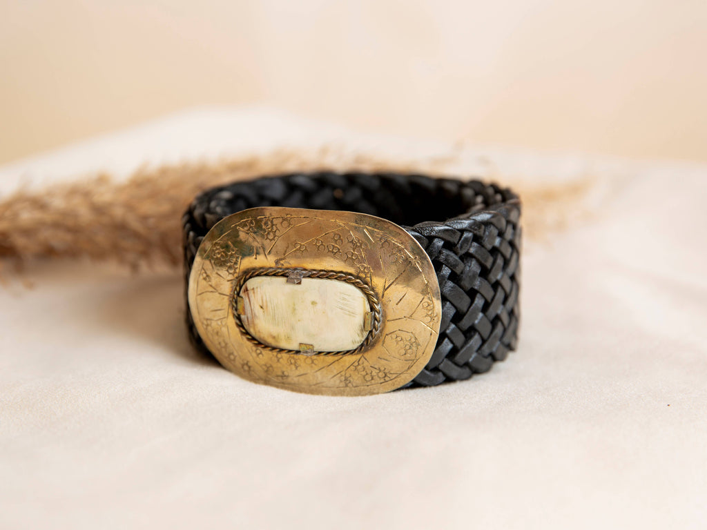 MERCURIO WIDE BLACK LEATHER BELT