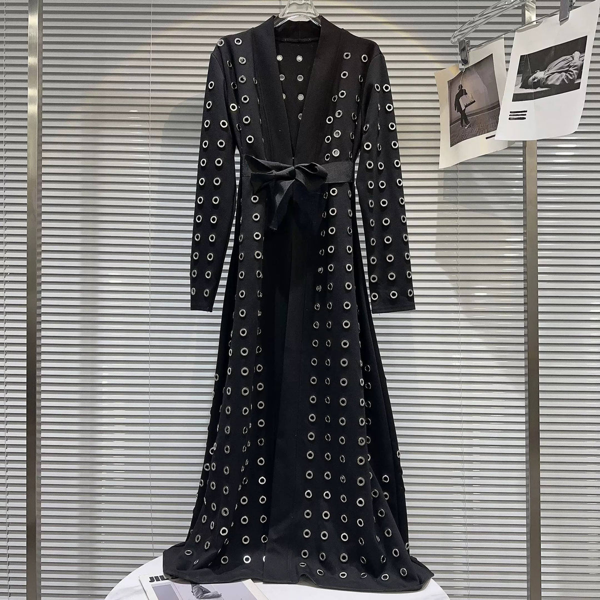 Metal Eyelet Cutout Duster