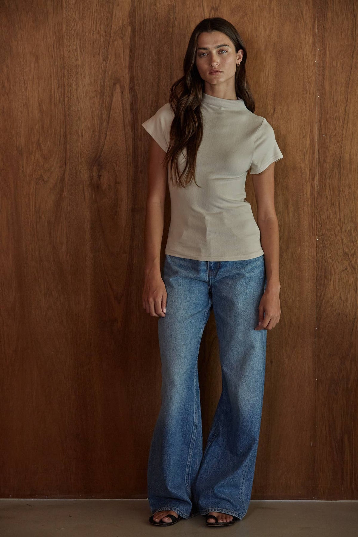 Knit Mock Neck Shirt