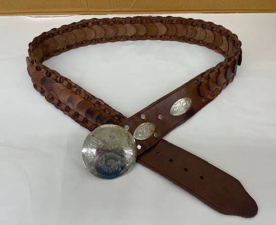 BRAIDED LEATHER BELT (MEDIUM)