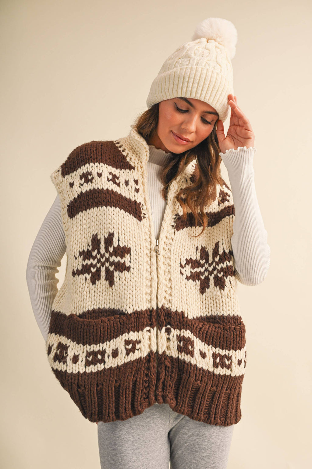 Chunky Zip Up Vest
