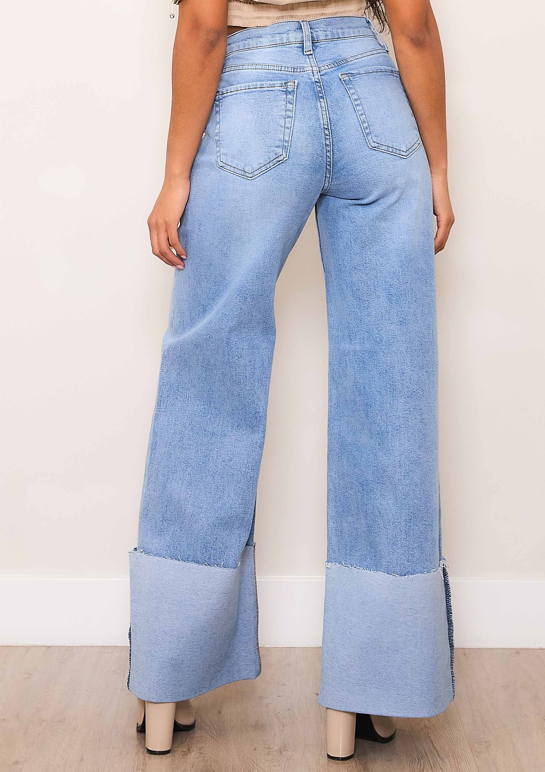 WIDE LEG - Rigid with Comfort Stretch