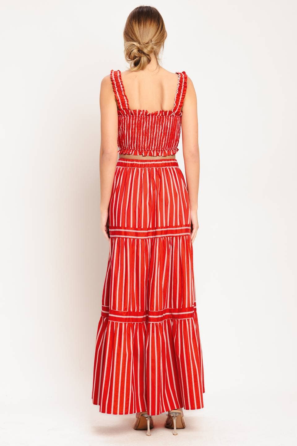 Striped maxi skirt