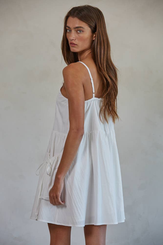 Square Neck Flare Mini Dress