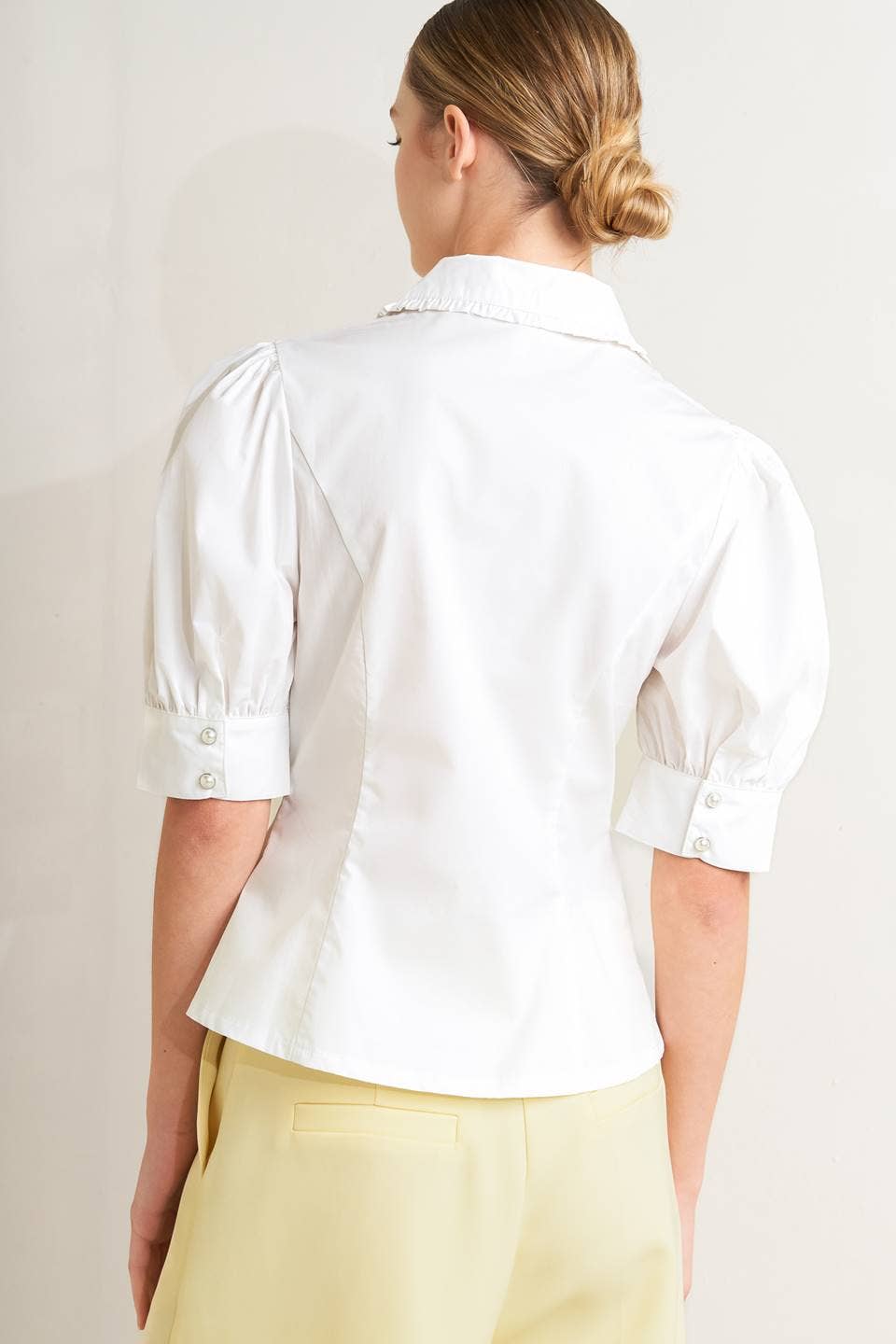 White Pearl Button Shirt