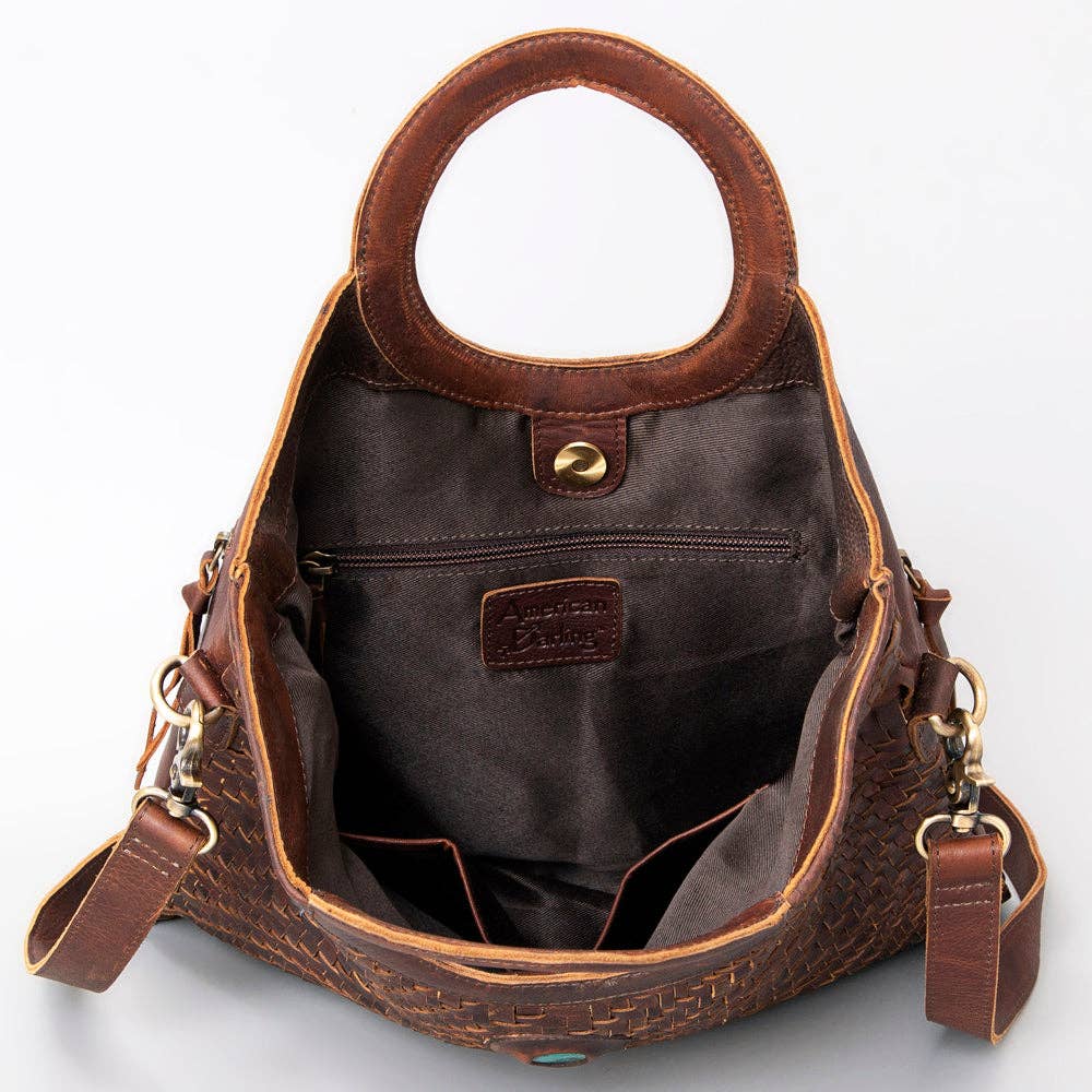 Handwoven Leather Tote Bag