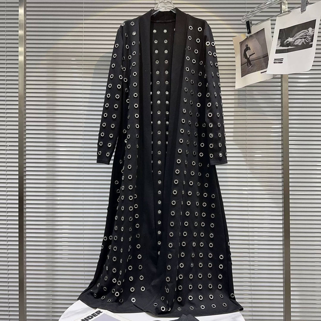 Metal Eyelet Cutout Duster