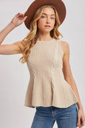 Audrey Cable Knit Top