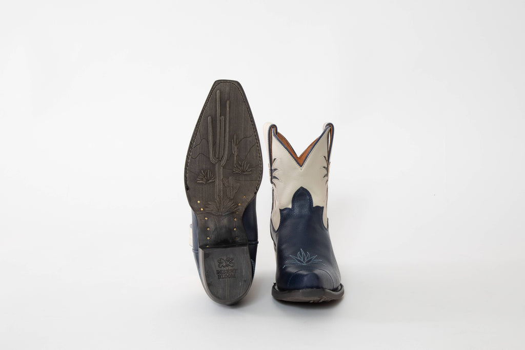 Prickly Pear Sapphire Lace Navy Boots