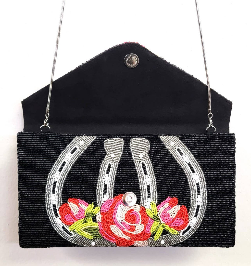 ALL BEADED GOOD LUCK CLUTCH