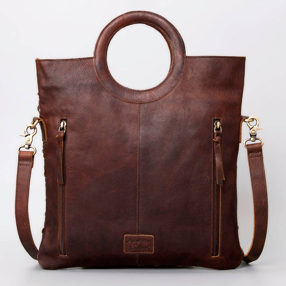 Handwoven Leather Tote Bag