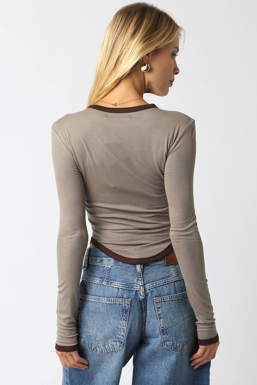 Kendall Contrast Trim Top