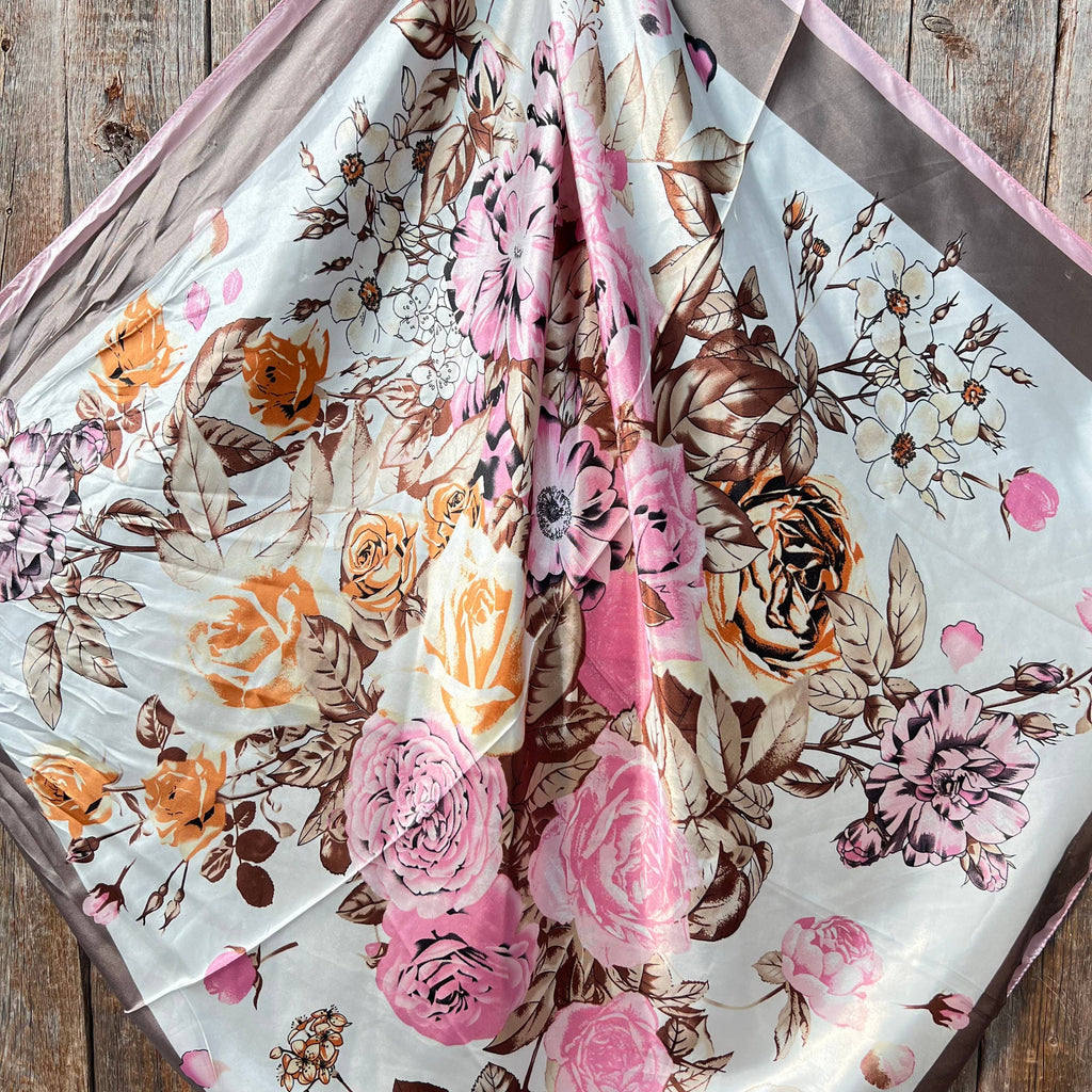 Pretty In Pink Roses Wild Rag/Scarf