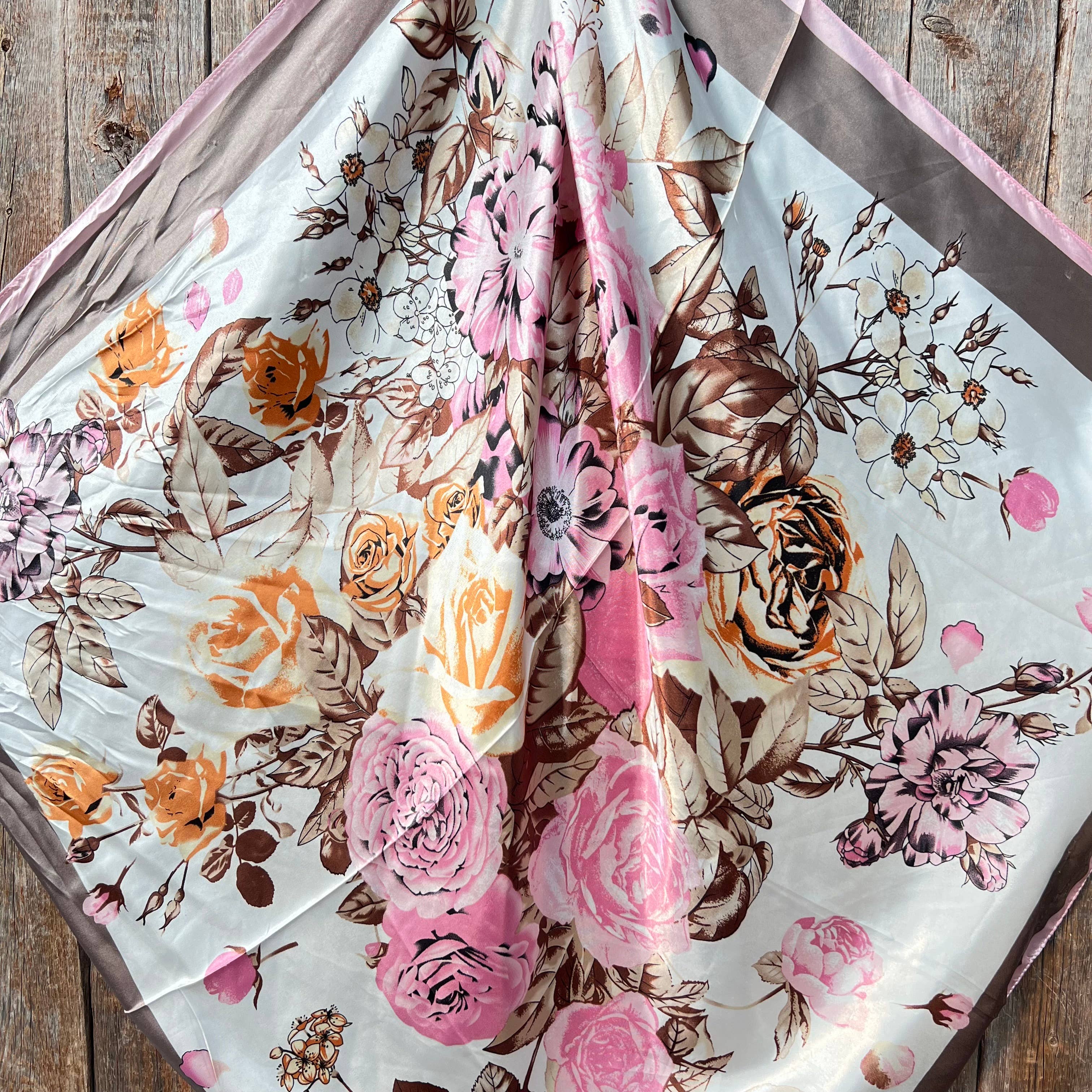 Pretty In Pink Roses Wild Rag/Scarf