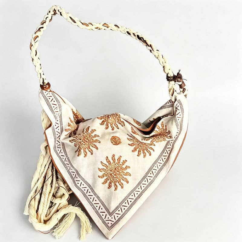 Hollow Out Knit Tote Bag