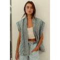 Quilted Washed Chambray Vest