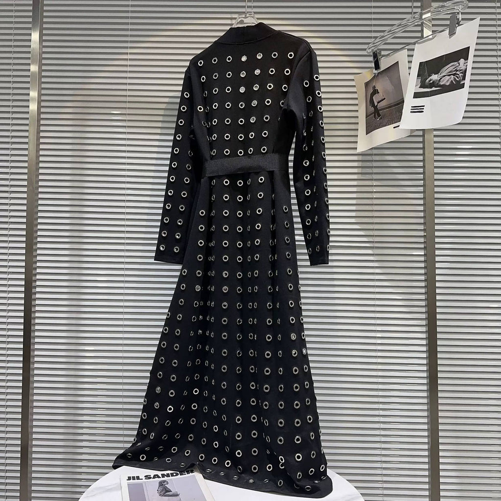Metal Eyelet Cutout Duster