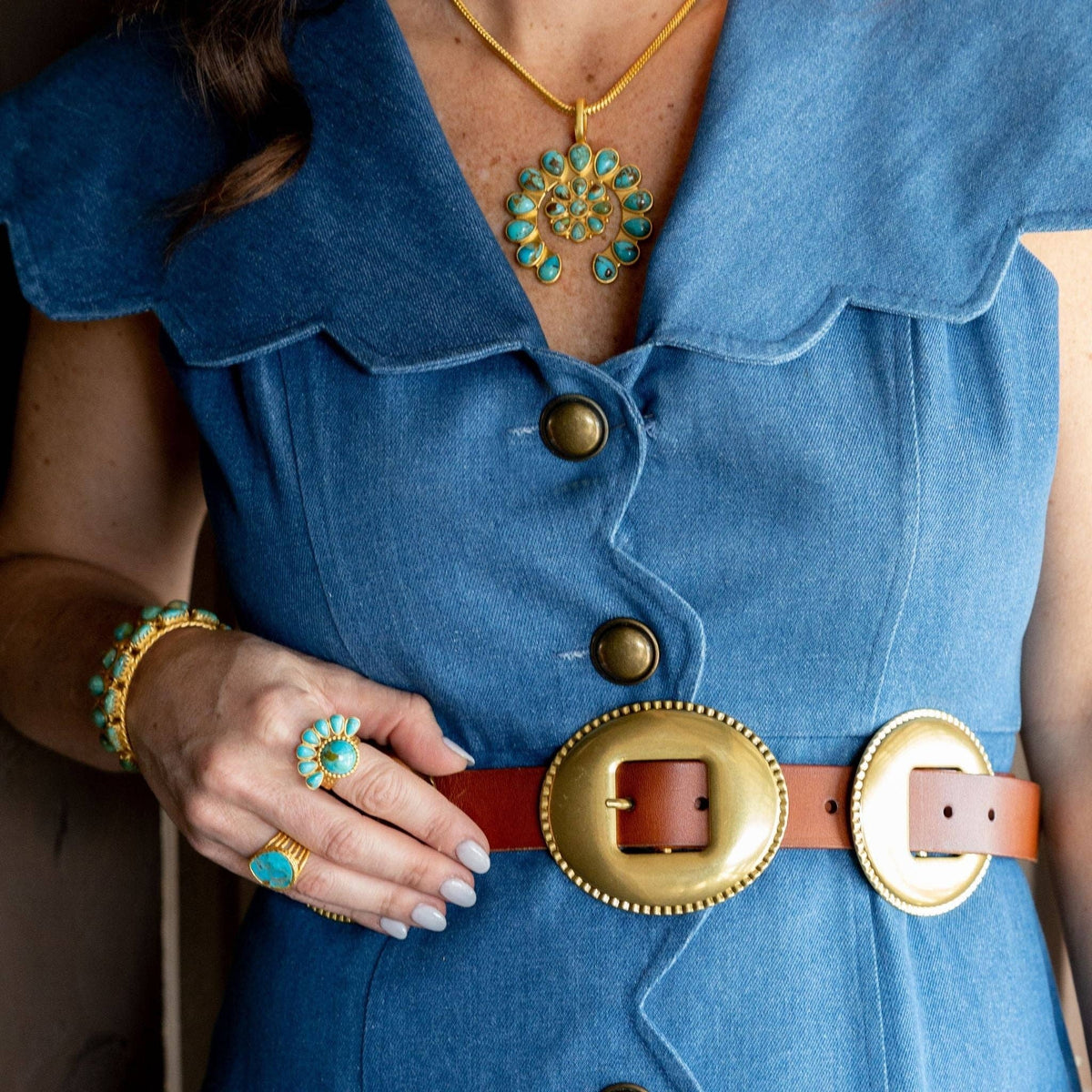 Golden Mesa Brass Concho Belt