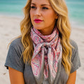 Pink & Grey Paisley Wild Rag/Scarf