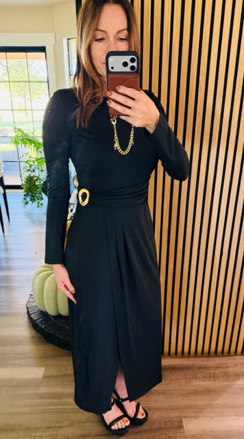 Shop The Look Asymmetric Belted Dress