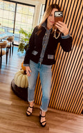 Shop The Look Layered Denim Trim Jacket