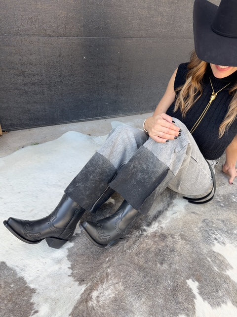 Shop The Look Culpo Jeans, Shorty boots and Sleeveless Turtleneck