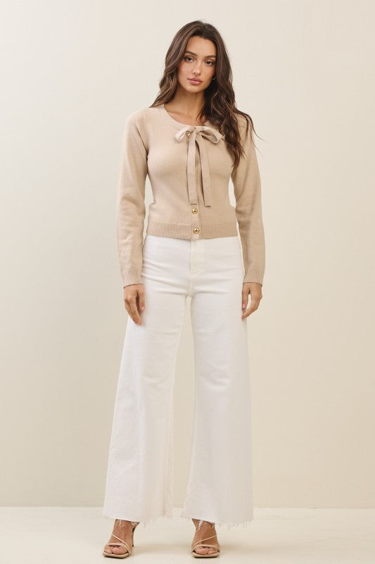 Cardigan With Front Tie