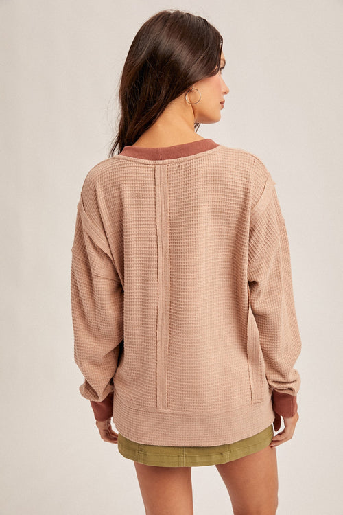Brushed Thermal Crew Neck Oversized Shirt