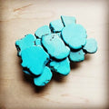 Large Turquoise Slab Belt Buckle