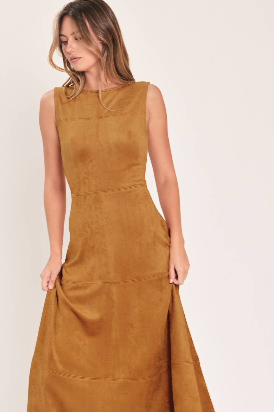 Faux Suede Dress