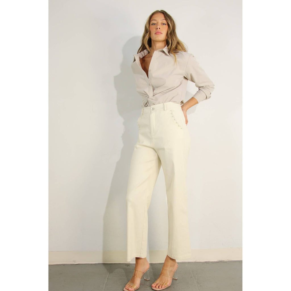 FRONT TWIST BOTTON DOWN SHIRTS