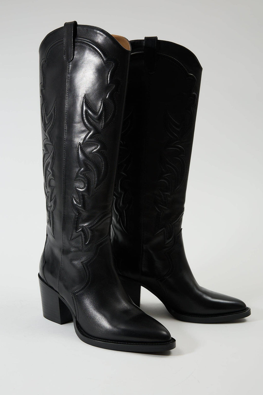 Genuine Calf Leather Western Chic Boots
