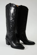 Genuine Calf Leather Western Chic Boots