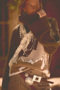 Mountains Fuzzy Jacquard-Knit Turtleneck Sweater