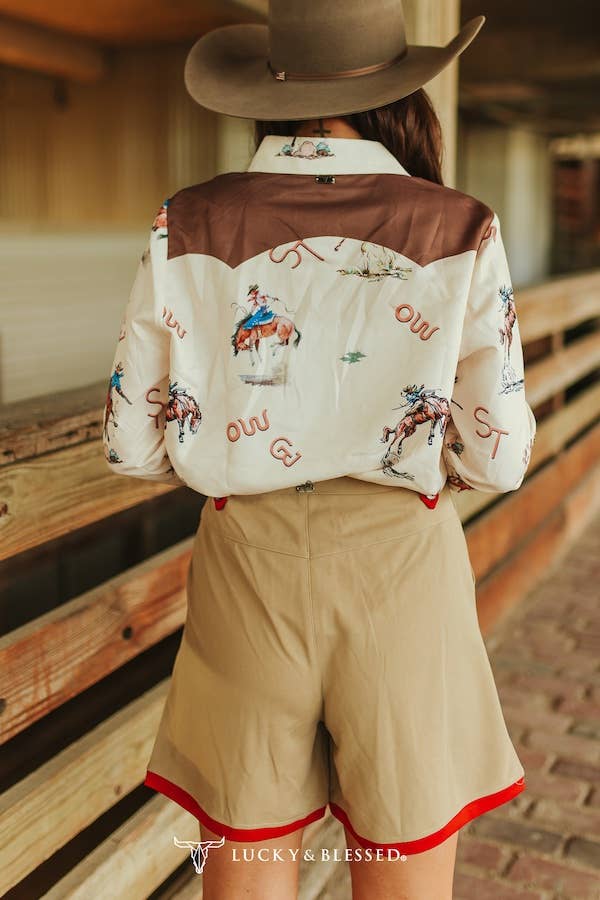 Western Printed Yoke Shirt
