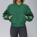 Loose cotton jacket with zipper