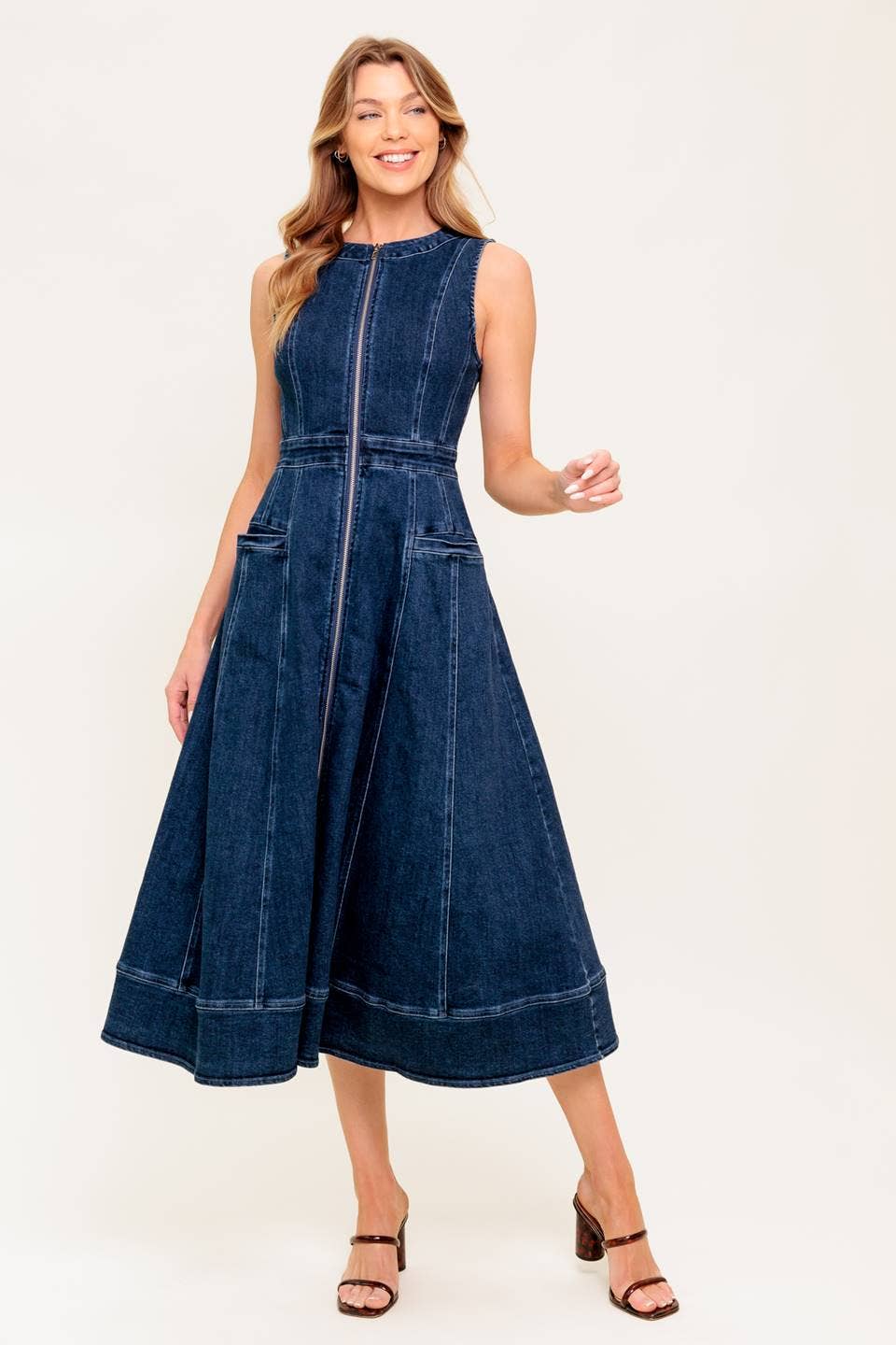 Emilee denim midi dress