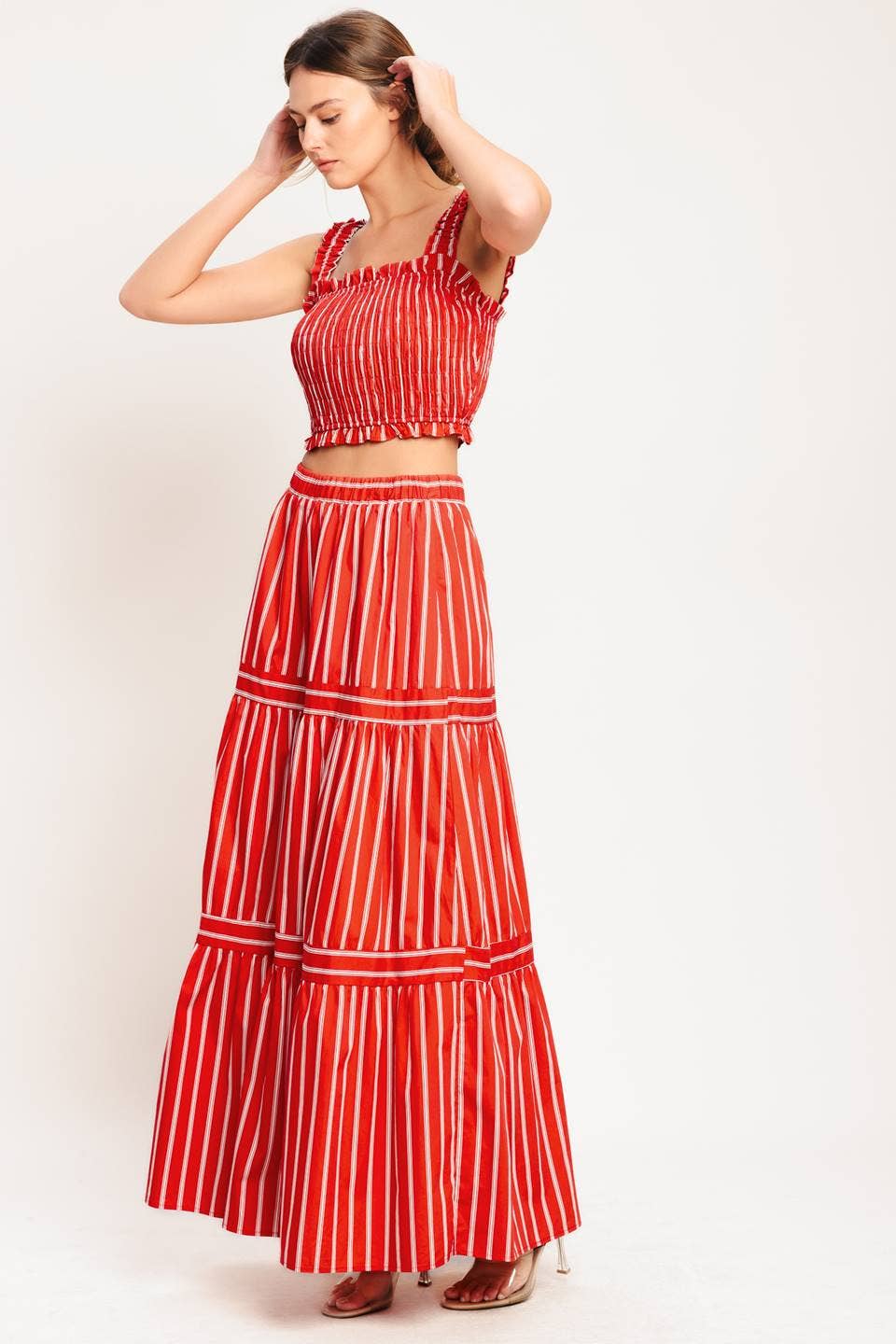Striped maxi skirt