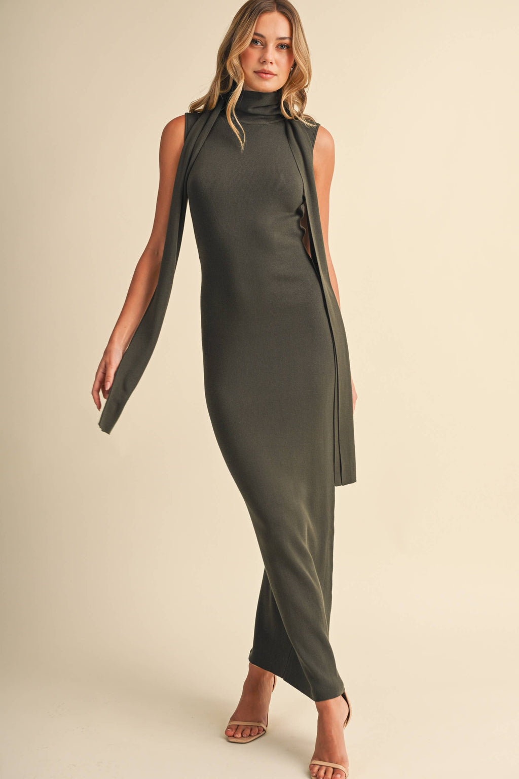 SCOOP BACK MAXI DRESS