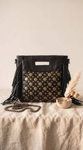 Studded fringe, Genuine Leather