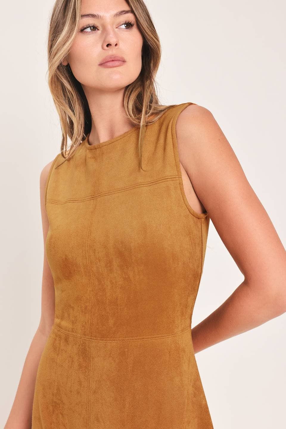 Faux Suede Dress