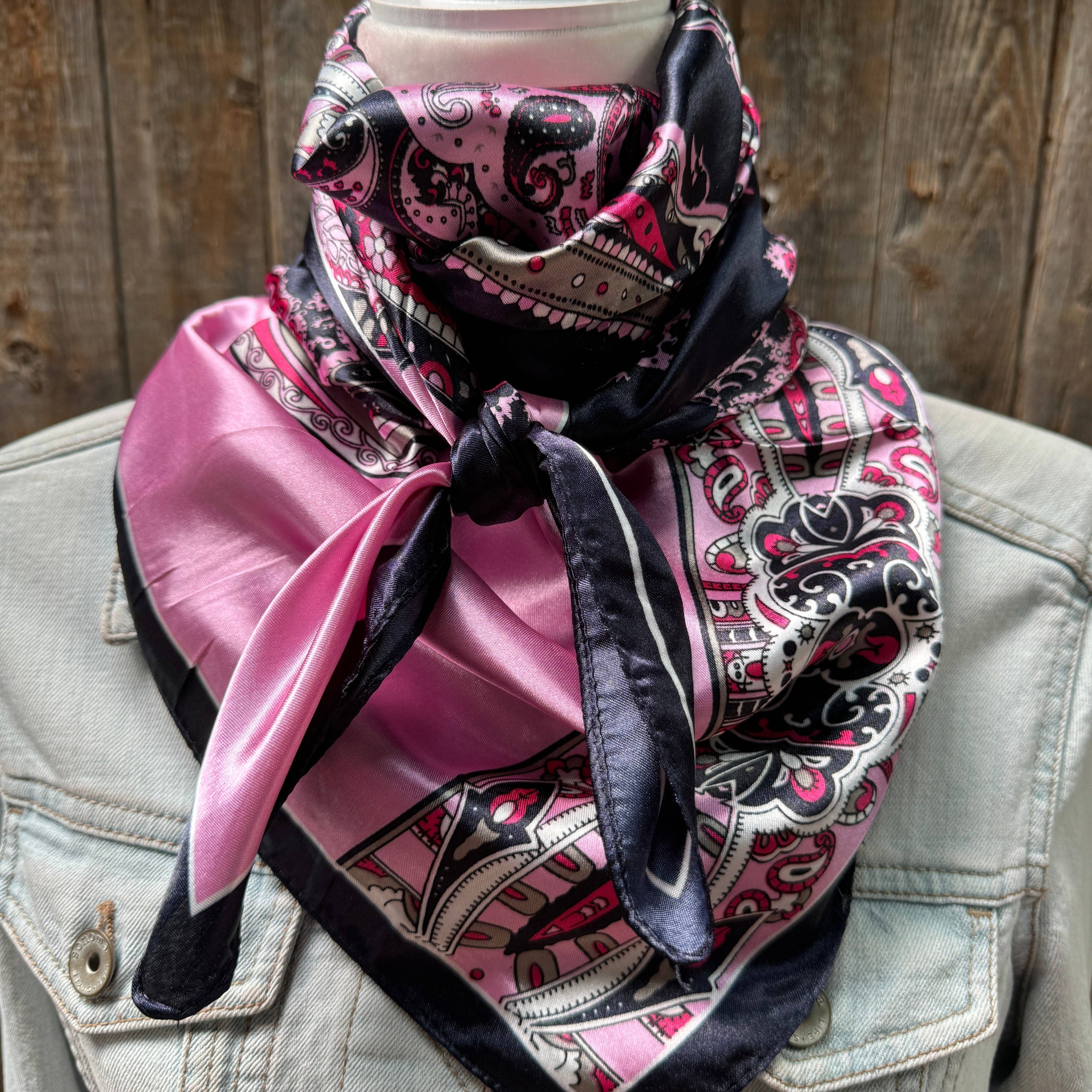 Pink and Black Wild Rag / Scarf