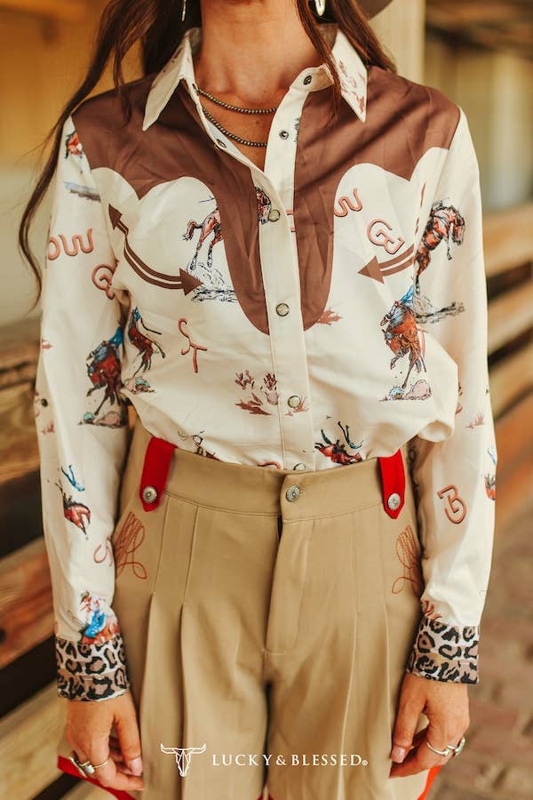 Western Printed Yoke Shirt