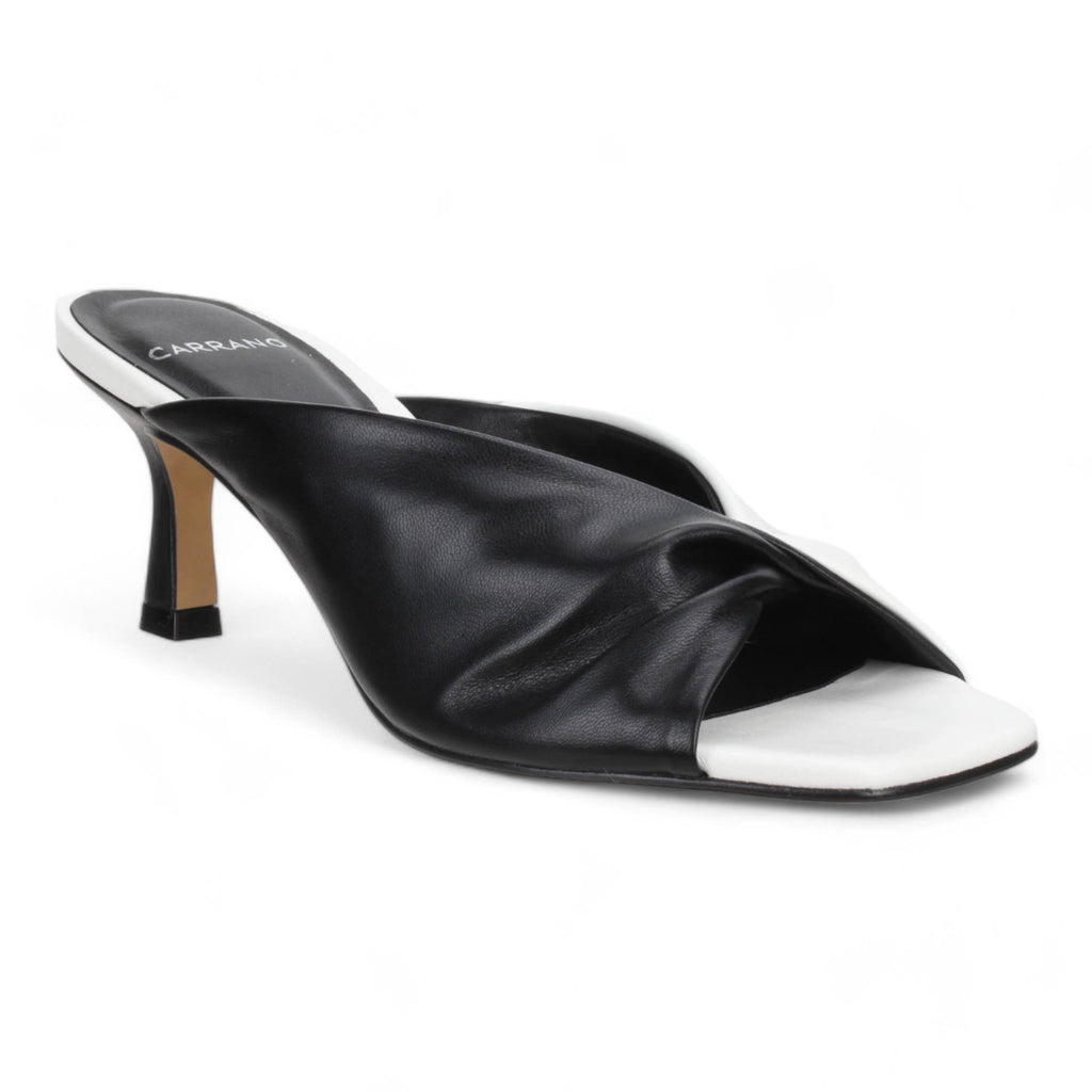 Leather Slide Sandal Available in Black and Tan