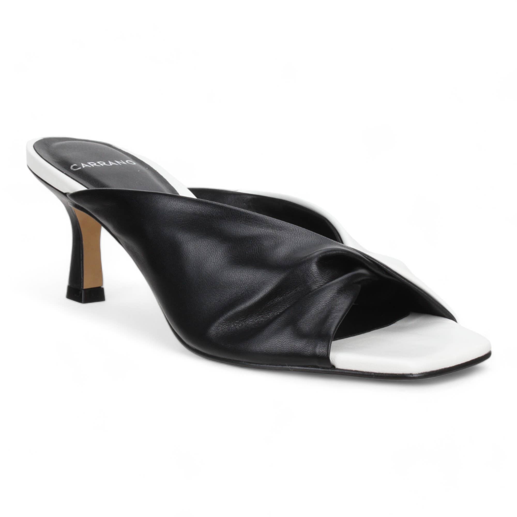Leather Slide Sandal Available in Black and Tan