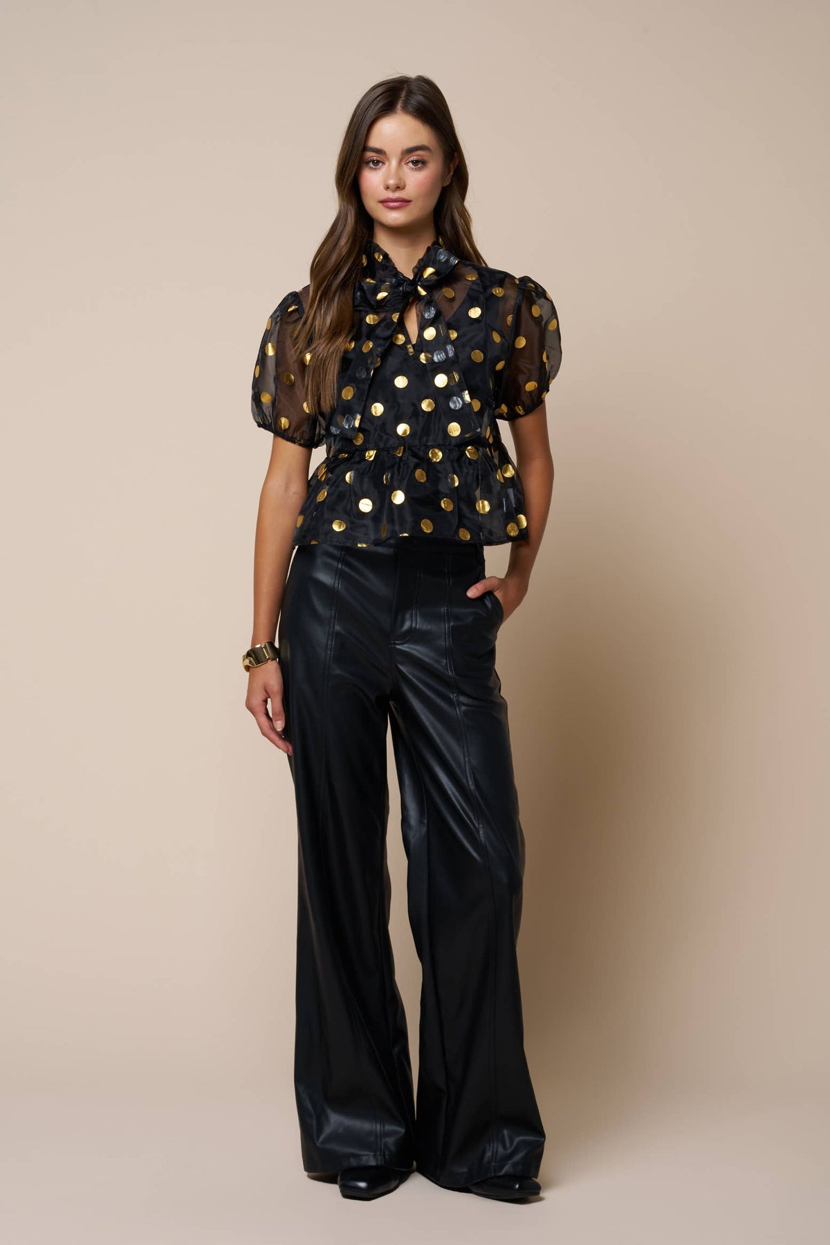 Sheer Polka Dot Blouse